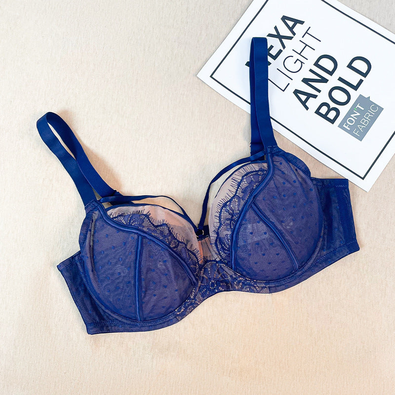 Women's Plus Size Lace Full Cup Bra - Large Bust Minimizing Underwear