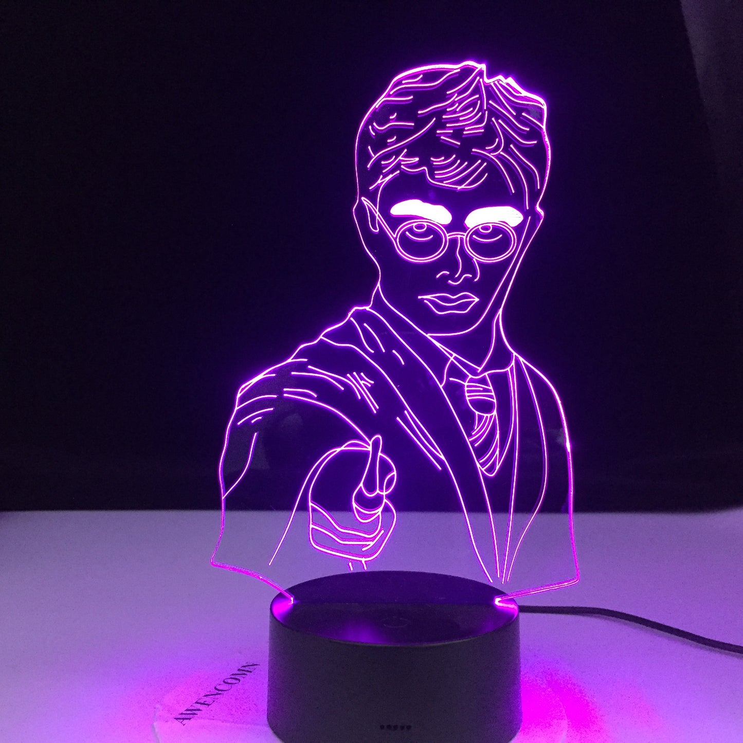 Harry Potter 3D Illusion Night Light - Multi-Color LED Touch Lamp with Remote Control