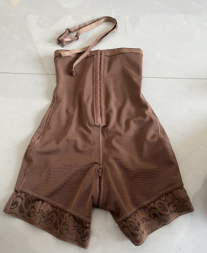 Seamless High Waisted Body Shaper Jumpsuit with Zipper | Tummy Control & Waist Cincher