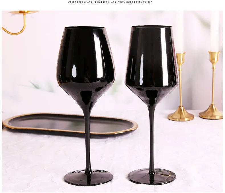 Nordic Creative Black Lead-Free Crystal Glass Champagne Cup / Wine Glasses