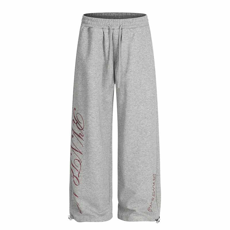 Unisex Streetwear Casual Loose Straight Leg Sweatpants