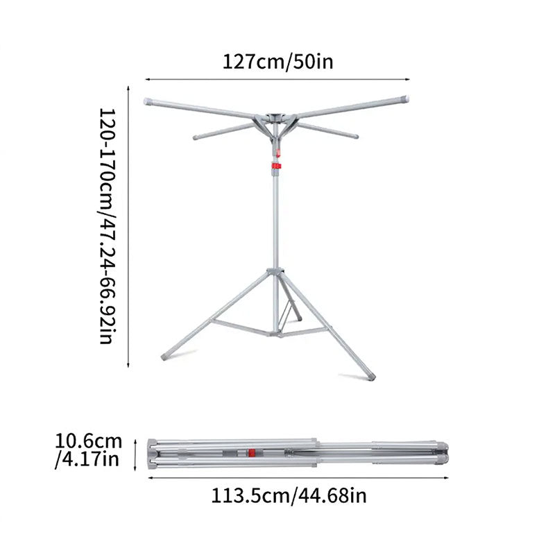 Foldable Octopus Style Clothes Drying Rack | Rotating Laundry Hanger