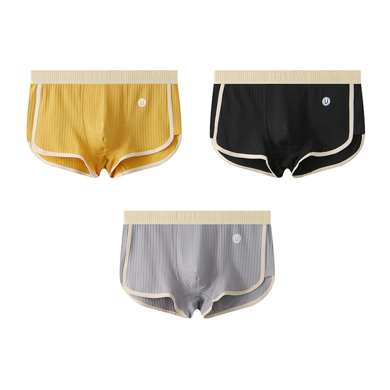 Women's Ribbed Cotton Mid-Waist Safety Shorts / Boxer Underwear