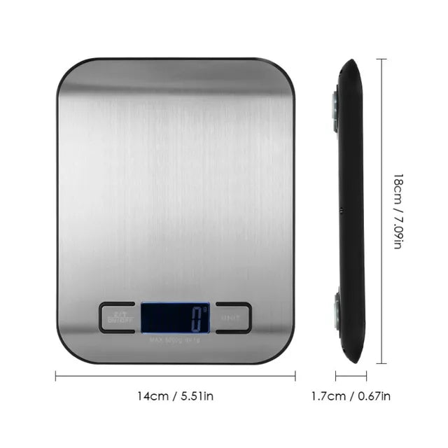 Professional Digital Kitchen Scale - High-Precision Stainless Steel Food Scale for Baking & Meal Prep