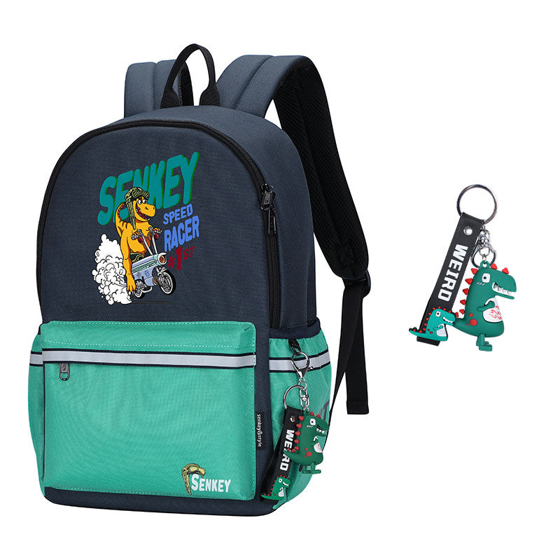 New Cartoon Anime Dinosaur & Duck Backpack for Primary/Secondary School Students (Boys & Girls)