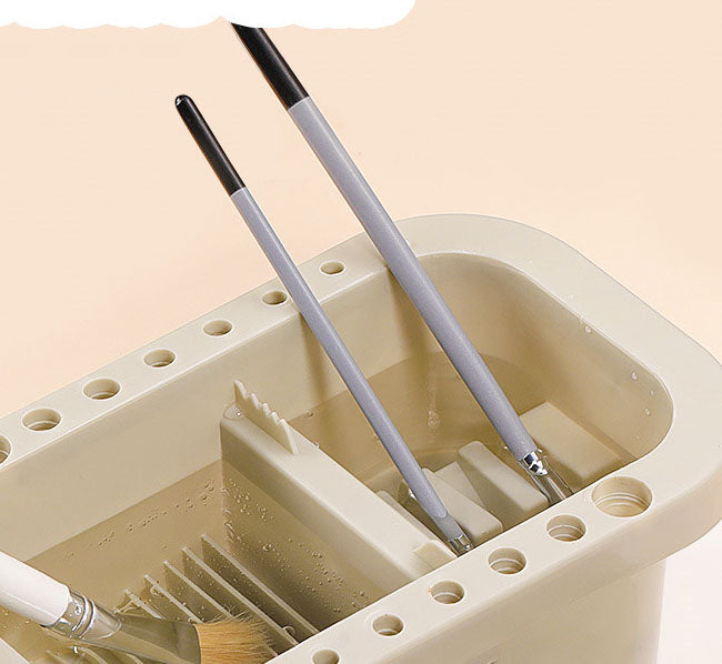 Multi-functional Artist Brush Washer - 3-in-1 Paint Brush Cleaner & Holder Bucket