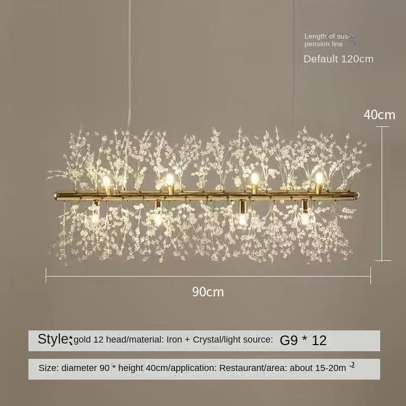Modern Nordic Dandelion Chandelier - Luxury Crystal Fireworks Pendant Light for Bedroom & Living Room