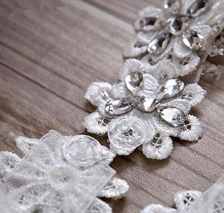 White Crystal Beaded Wedding Bolero / Rhinestone Tassel Shoulder Wrap Applique for Bridal Gown or Evening Dress