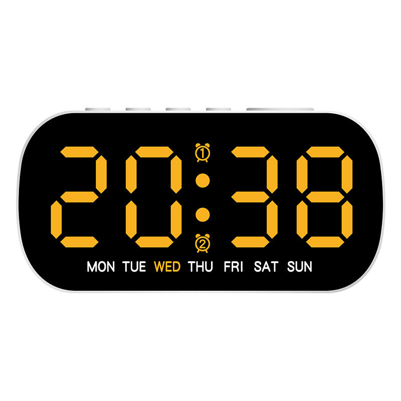 Modern LED Digital Clock with Temperature Display | Dual Alarm, Snooze Function, and 5-Level Brightness