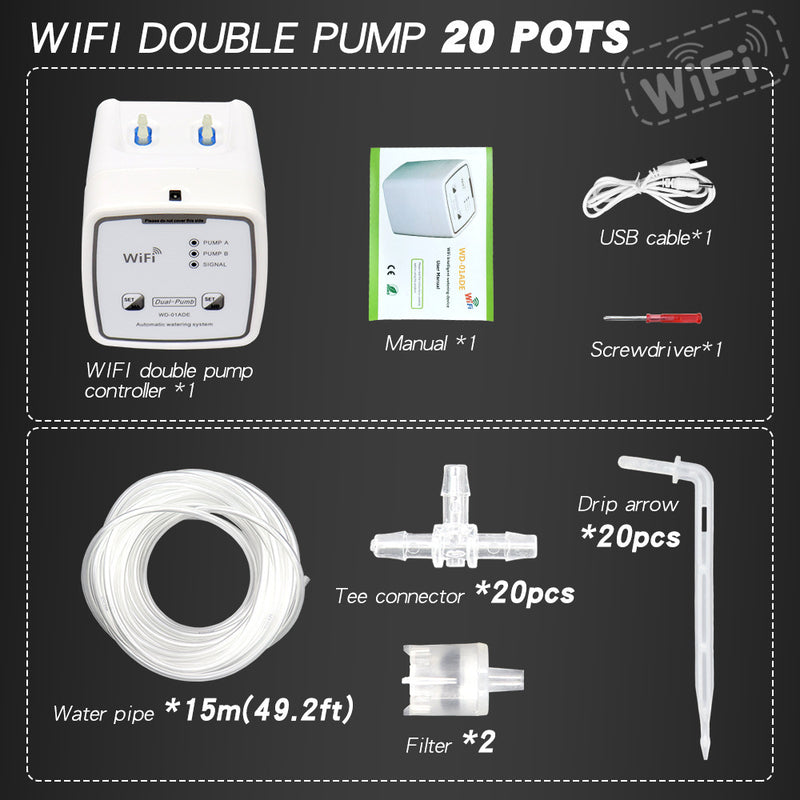 Automatic WiFi Smart Irrigation System with Dual Pump & App Control