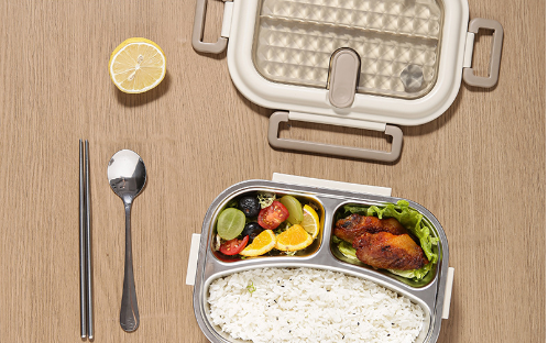 Insulated 304 Stainless Steel Bento Lunch Box - Large Capacity 3-Compartment Leak-Proof Food Container