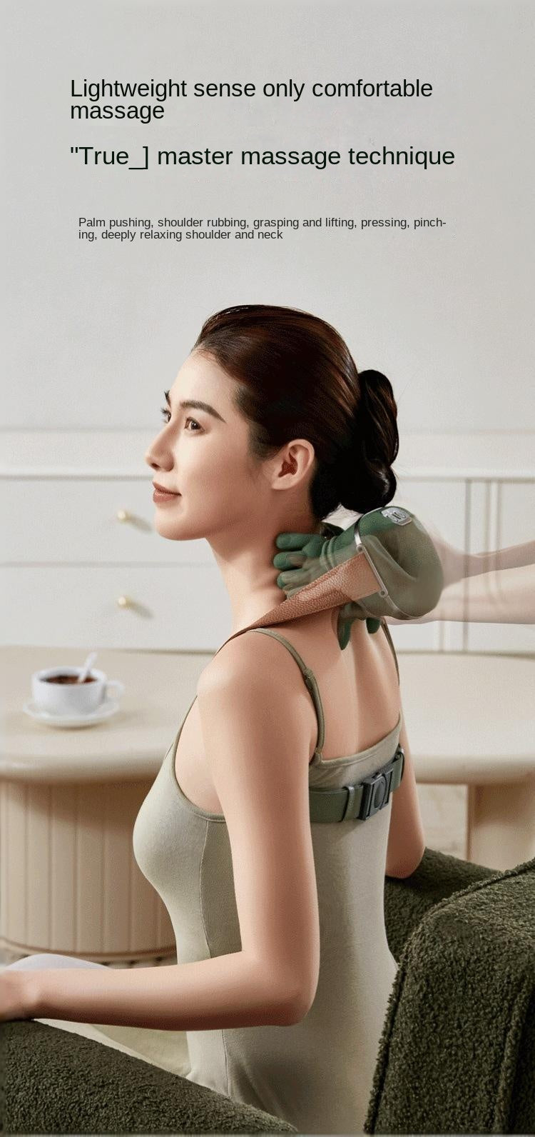 Simulated Human Master Neck and Shoulder Massager with Heat