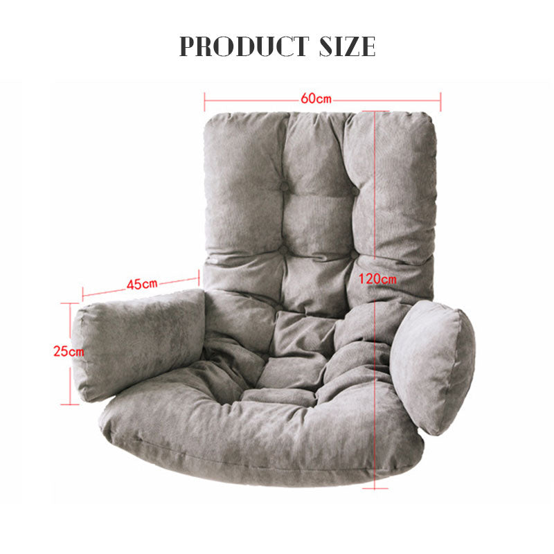 Wicker Rattan Hanging Egg Chair with Brown Cushion and Stand