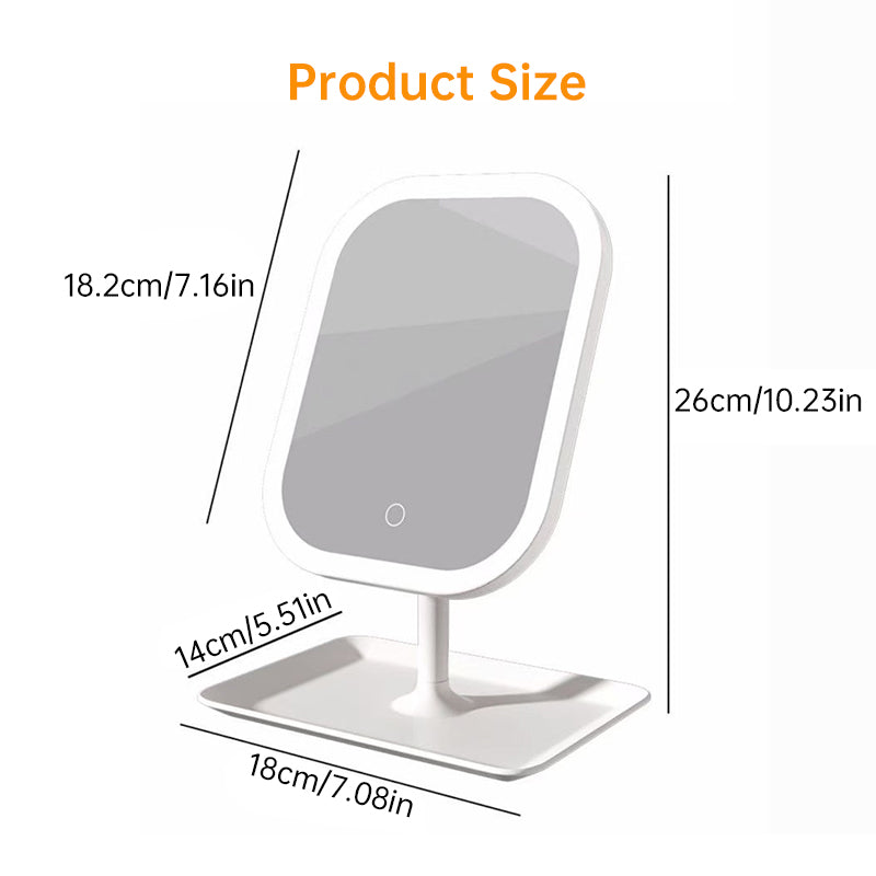 LED Lighted Makeup Vanity Mirror with 5x Magnification & 270° Rotation