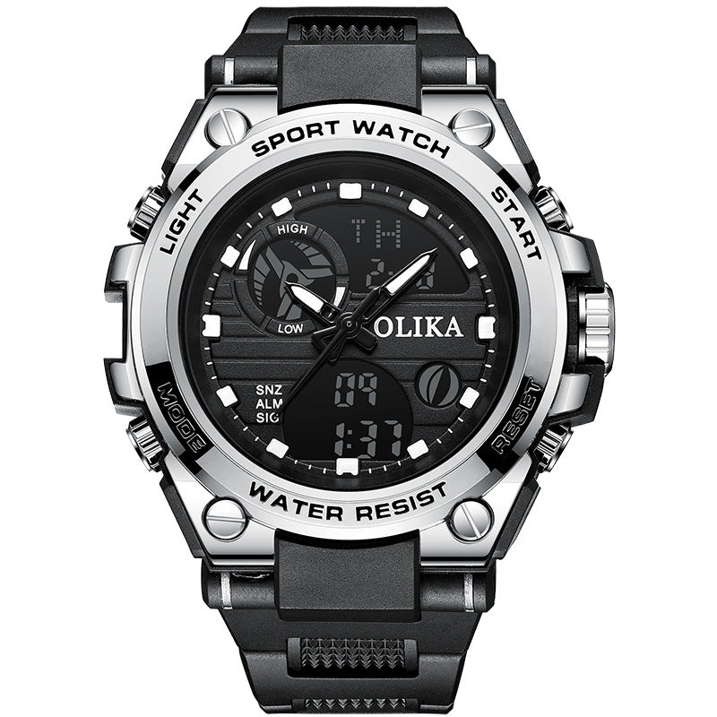 Multifunctional Shock Resistant Sports Watch - Tactical Digital-Analog Student Watch