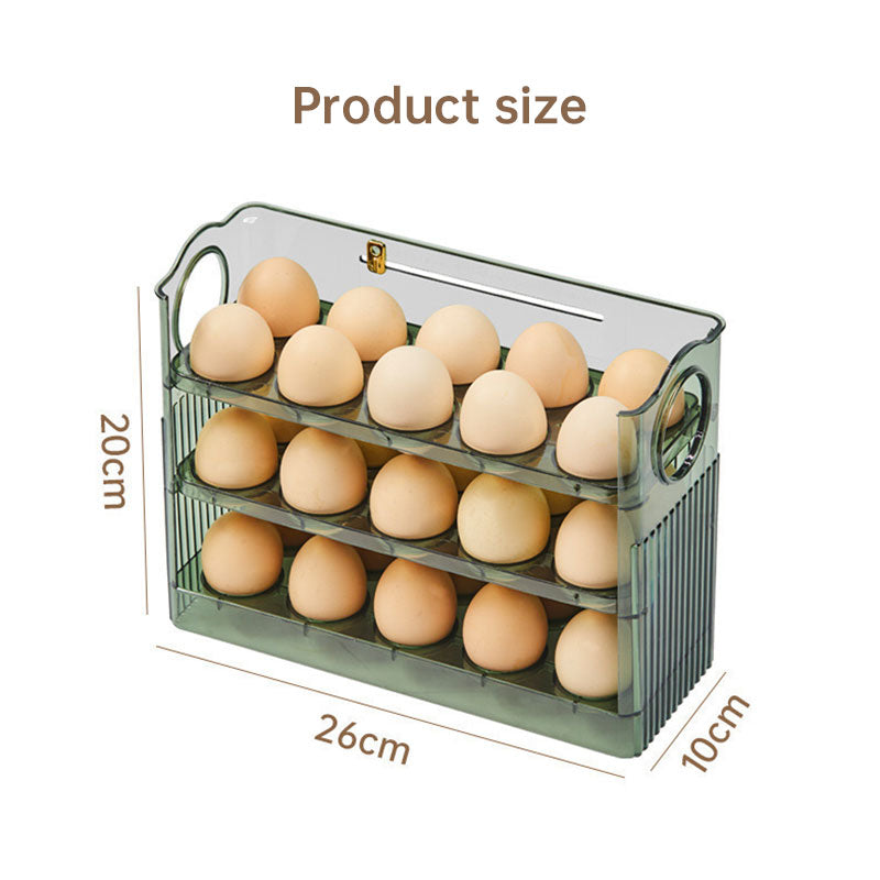 Large-Capacity Fridge Egg Holder - Multi-Layer Portable Egg Storage Tray