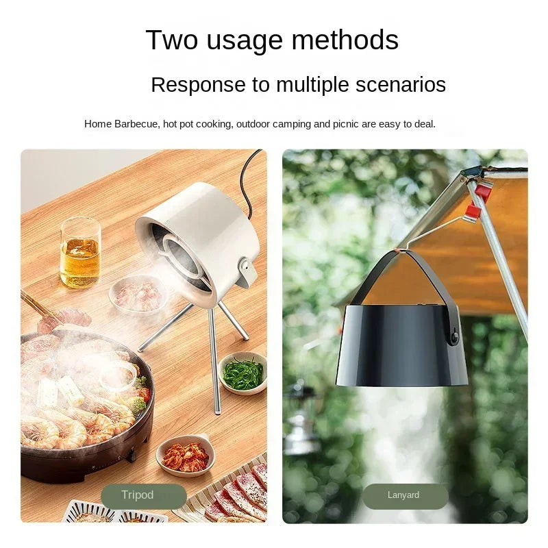 Desktop Portable Range Hood – Mini USB Extraction Fan for Small Kitchen, BBQ, and Indoor Cooking