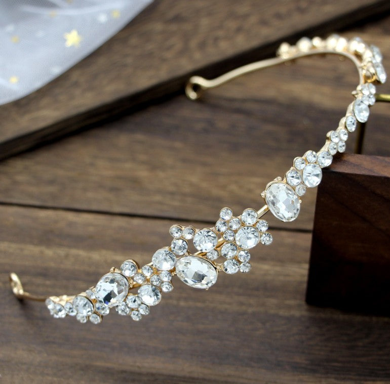 Elegant Crystal Rhinestone Wedding Headband / Bridal Hair Diadem Tiara Accessories for Women