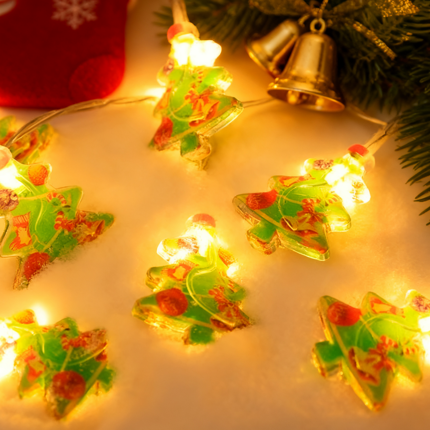 : Festive Mini Christmas Tree Fairy Lights for Holiday Decor