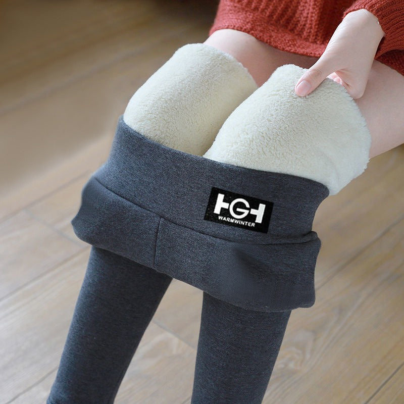 Ultra-Thick 500G Fleece Lined Cashmere Leggings - Ultimate Winter Warmth