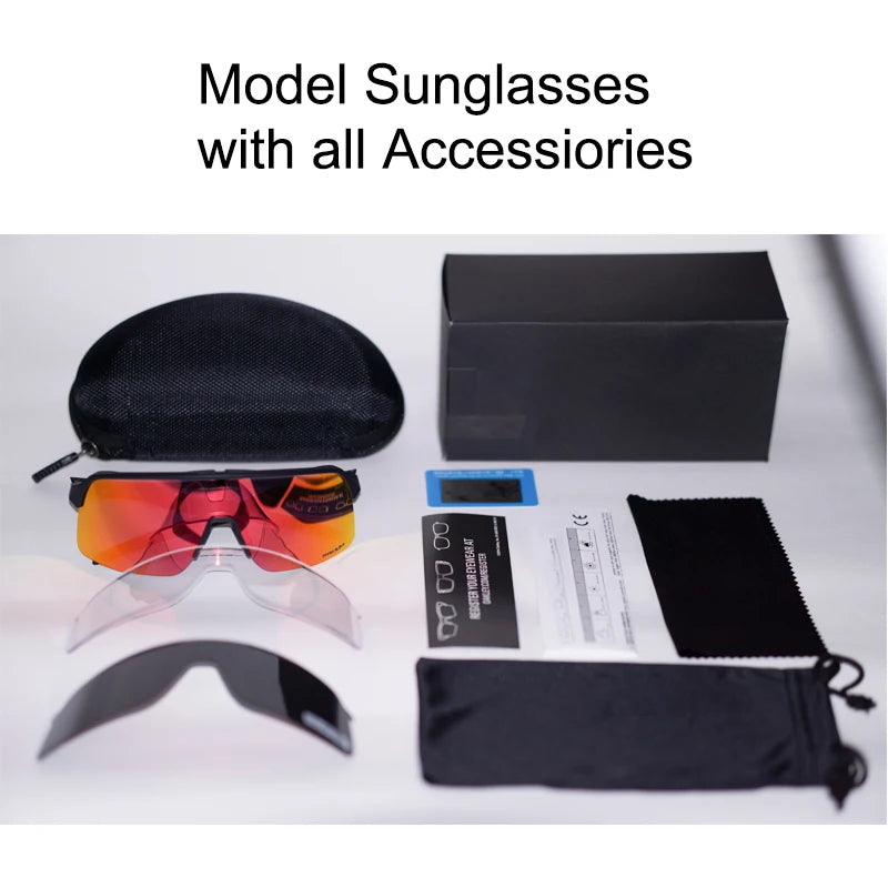 UV400 Polarized Sport Sunglasses for Men - Professional Cycling & Outdoor Performance Eyewear