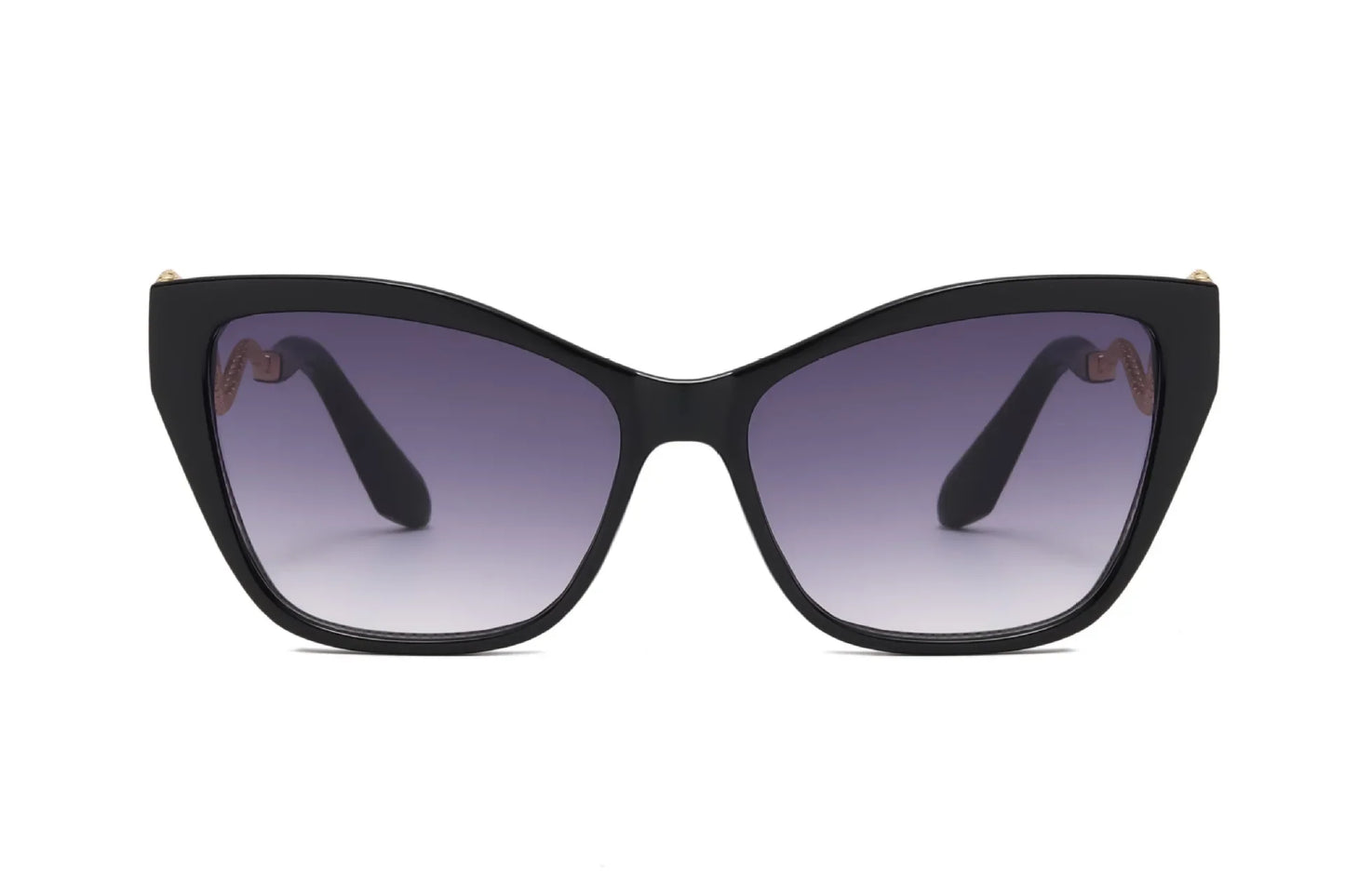 Retro Cat Eye Sunglasses with Metal Snake Temple Design | Trendy Party Shades