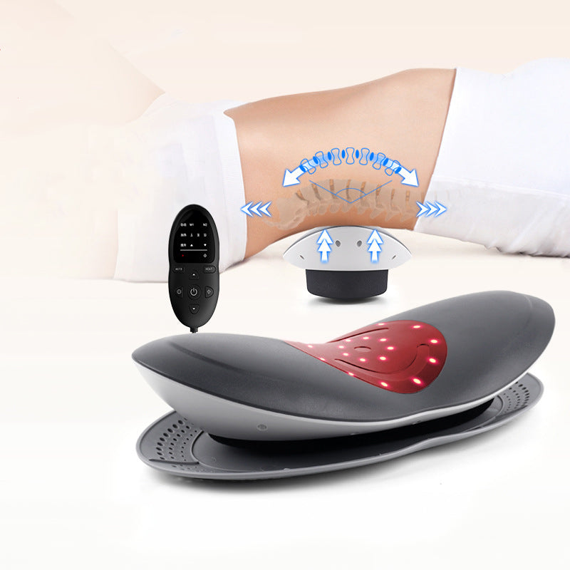 Smart Lumbar Traction Massager | Heated Back Stretcher with Air Pressure Relief & Cervical Support