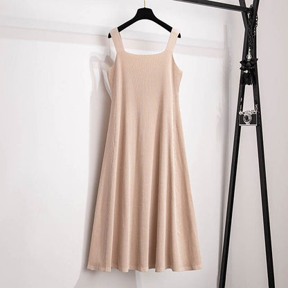 Elegant Sleeveless Knitted Maxi Dress - Comfortable Extra Large Summer Wear