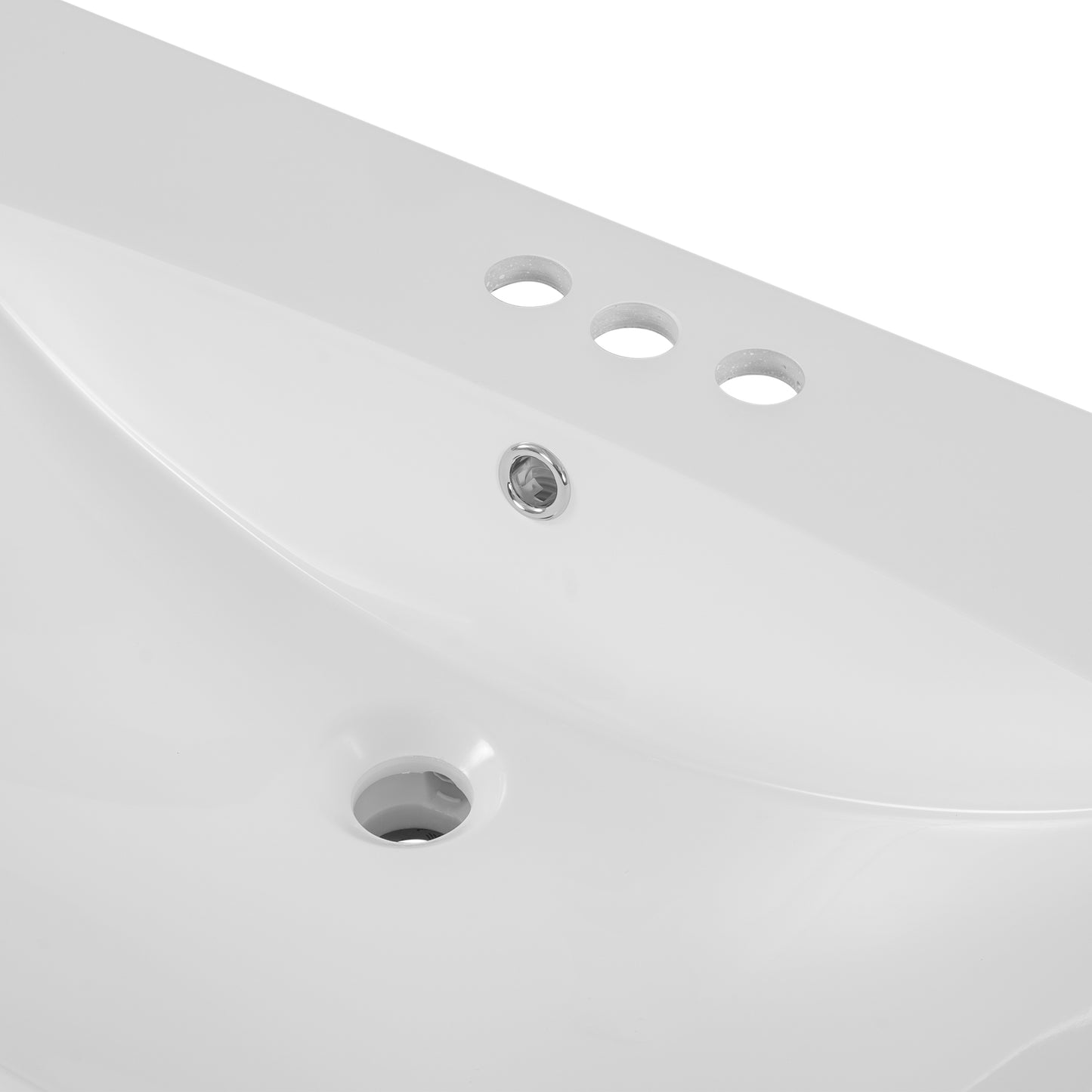 Modern Wall-Mounted Single Basin Vanity with 3-Faucet Holes