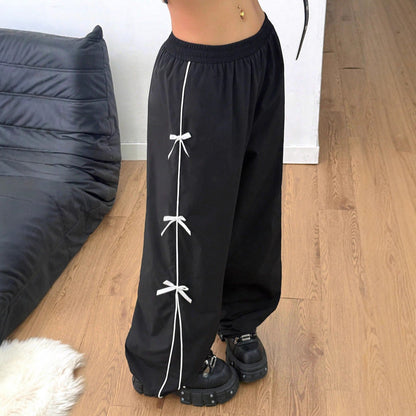 Trendy High-Waisted Straight Leg Sweatpants - Casual Loose Fit Track Pants