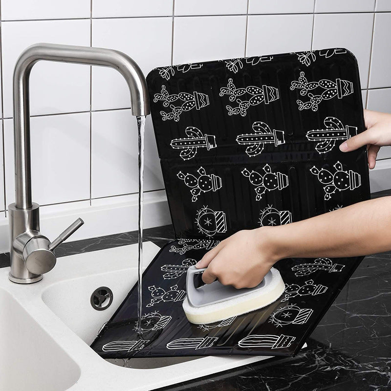 Foldable Kitchen Oil Splash Guard - Thickened Aluminum Foil Insulation Baffle & Anti-Splatter Shield for Stove
