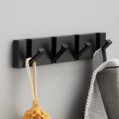 Modern Folding Wall Hooks Rack – Luxury Black & Gold Coat & Towel Hanger for Bathroom & Entryway