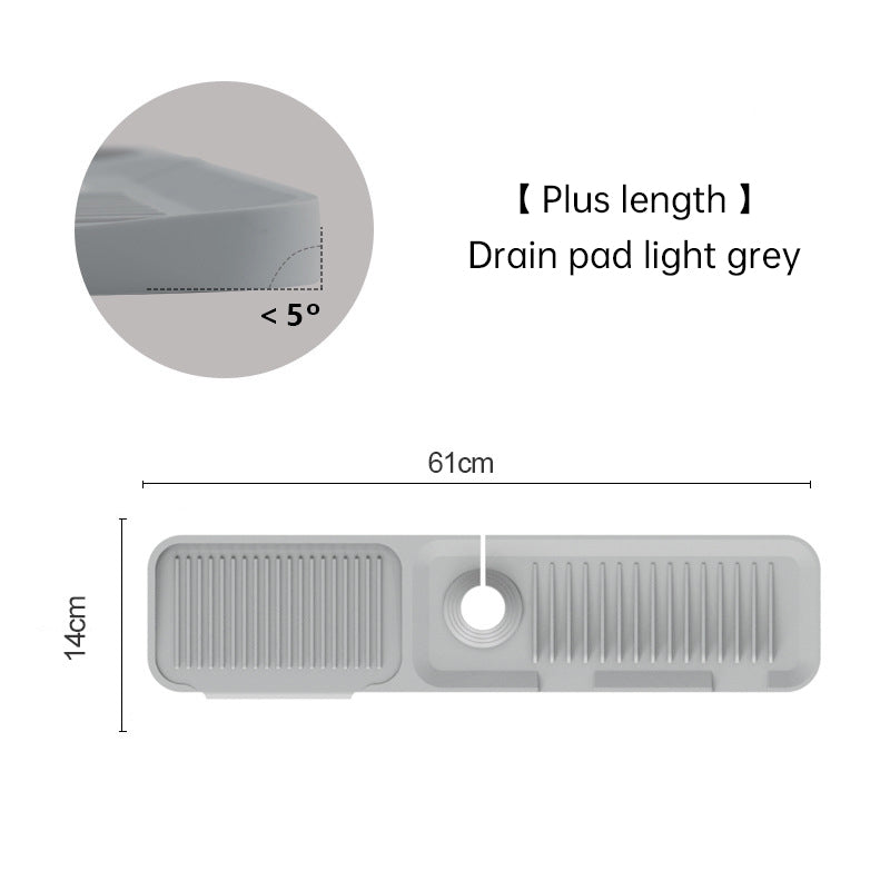 Silicone Faucet Drain Pad - Anti-Splash Kitchen Countertop Sink Mat