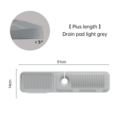 Silicone Faucet Drain Pad - Anti-Splash Kitchen Countertop Sink Mat