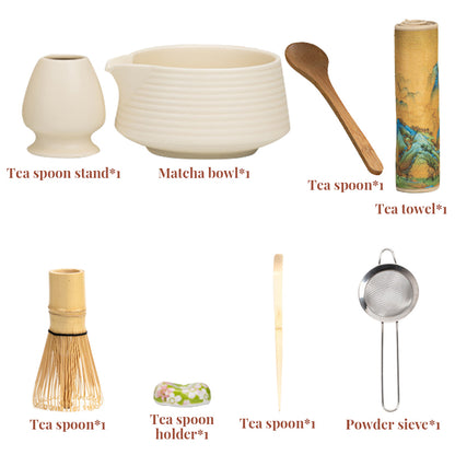 Premium Matcha Starter Kit for Tea Lovers - Complete 8-Piece Japanese Tea Ceremony Set in Gift Box