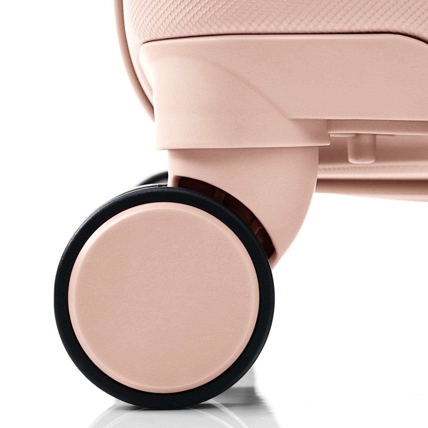 20-Inch ABS Hardshell Carry-on Suitcase with USB Charging Port & Cup Holder - Pink