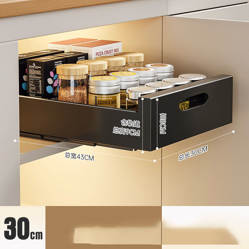 Multi-Purpose Pull-Out Kitchen Drawer Organizer – Sliding Storage Rack for Dishes, Spice Jars & Cabinets