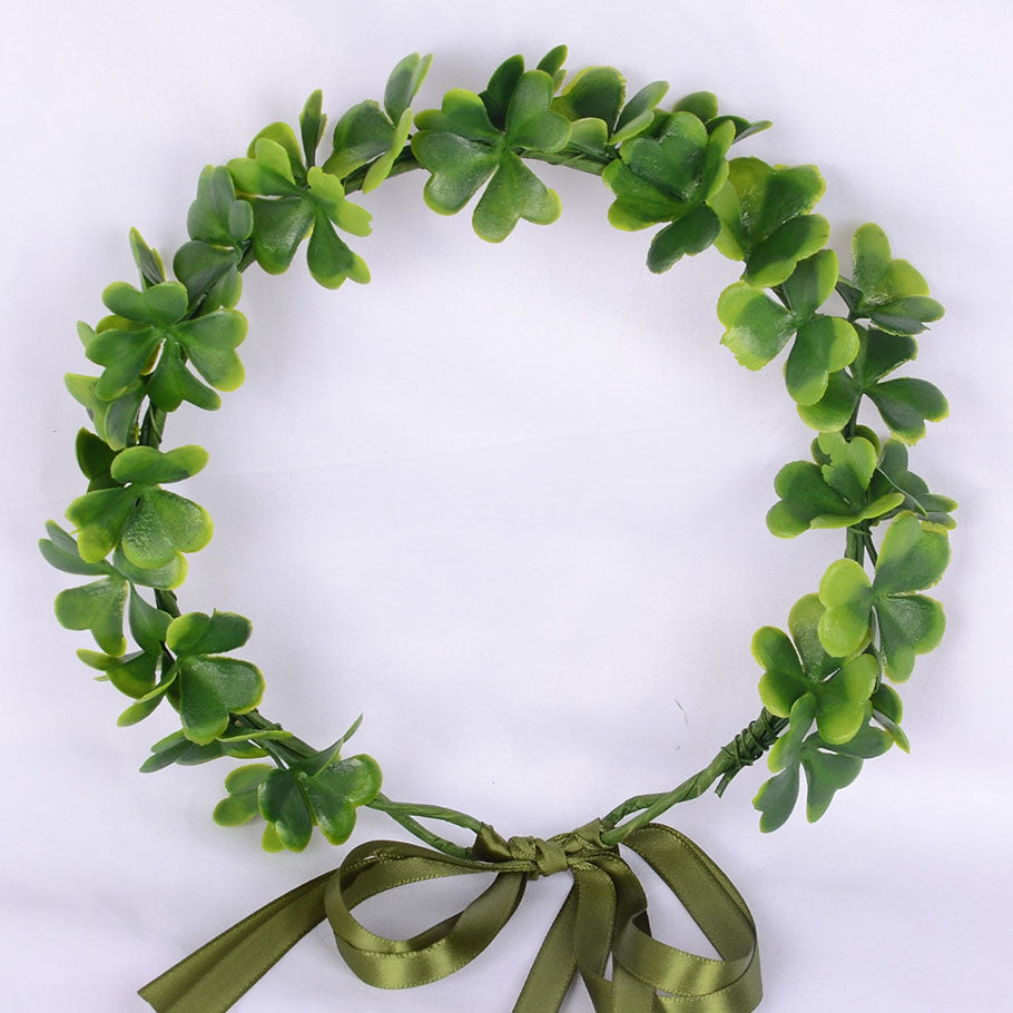 Boho Rustic Green Foliage Wreath with Ribbon Tie