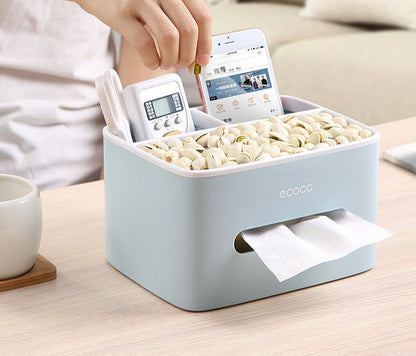 Multifunctional Desktop Tissue Box Cover – Stylish Paper Holder & Stationery Organizer for Home & Office