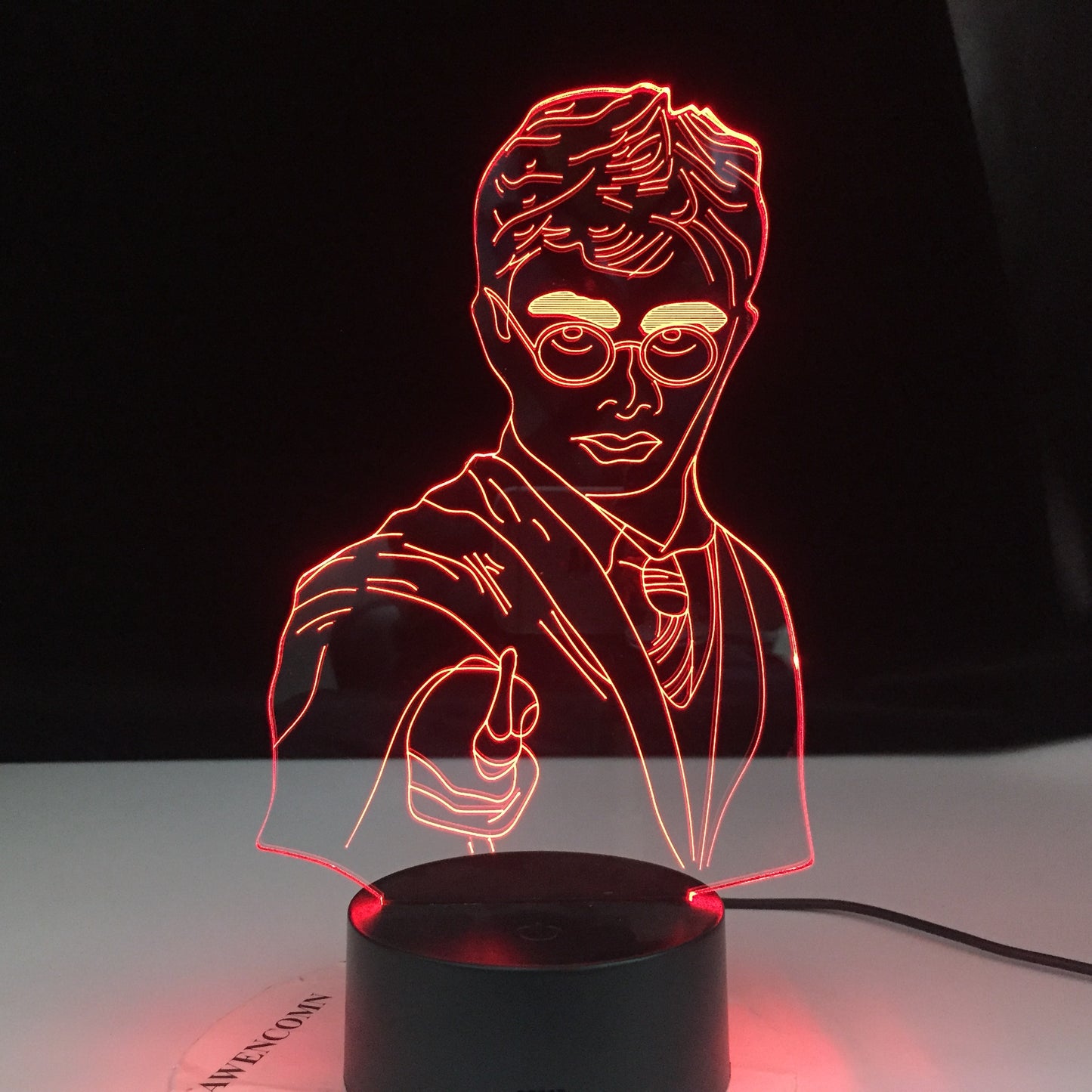 Harry Potter 3D Illusion Night Light - Multi-Color LED Touch Lamp with Remote Control