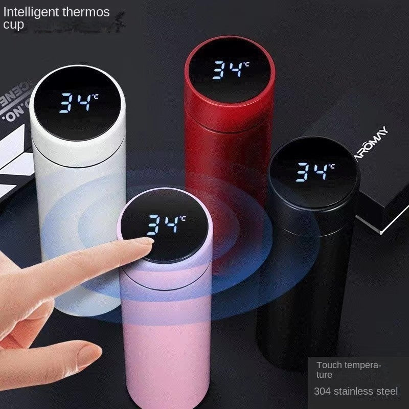 Smart LED Temperature Display Thermos - 500ml Insulated Stainless Steel Water Bottle