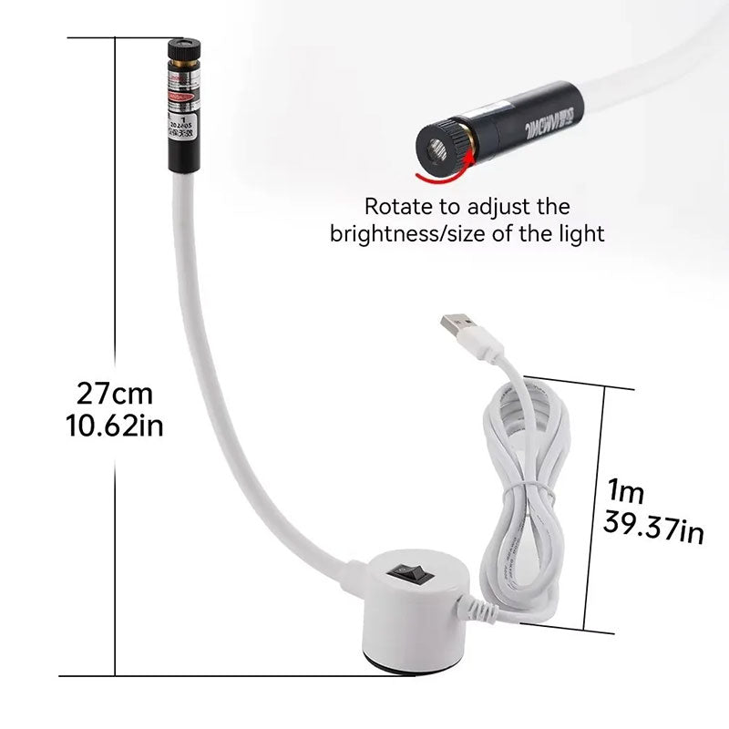 Magnetic Sewing Machine Laser Guide Light - Red Cross & Straight Line Projector