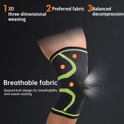 2PCS Pro Knee Compression Sleeves (Men & Women) | Workout, Running & Sports Support Braces