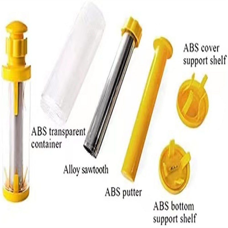 Multifunctional Stainless Steel Corn Peeler & Thresher Tool - Hand-Push Corn Stripping Machine with Storage Tube
