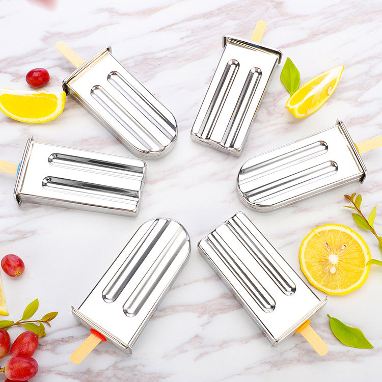 Household 304 Stainless Steel Ice Cream Popsicle Mold Set with Rack