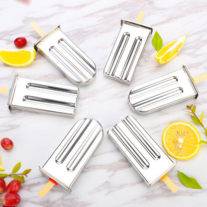Household 304 Stainless Steel Ice Cream Popsicle Mold Set with Rack