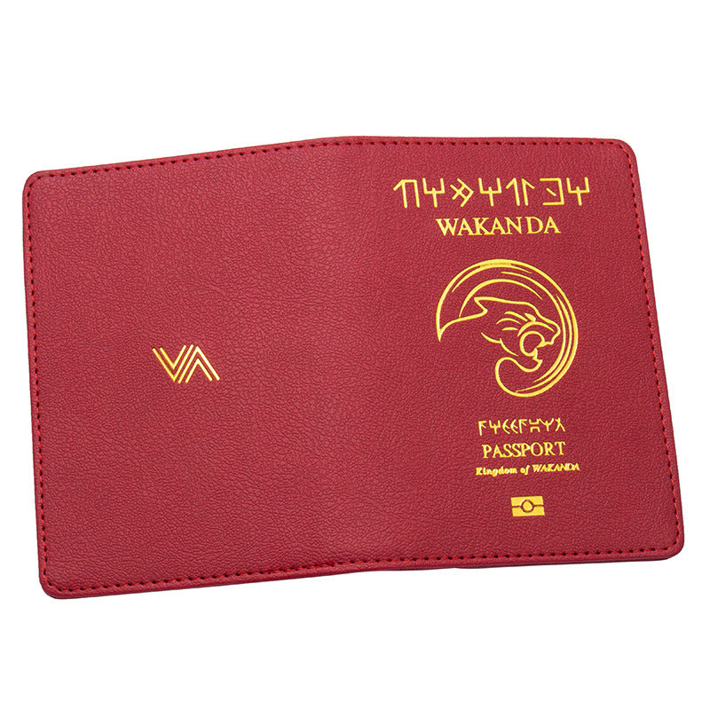 Marvel/DC Hero Inspired Passport Holder & Ticket Wallet (Red) - Travel Document Organizer