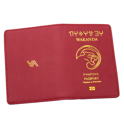 Marvel/DC Hero Inspired Passport Holder & Ticket Wallet (Red) - Travel Document Organizer