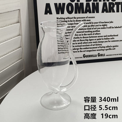Creative Vampire Glass Cup with Built-in Drinking Straw