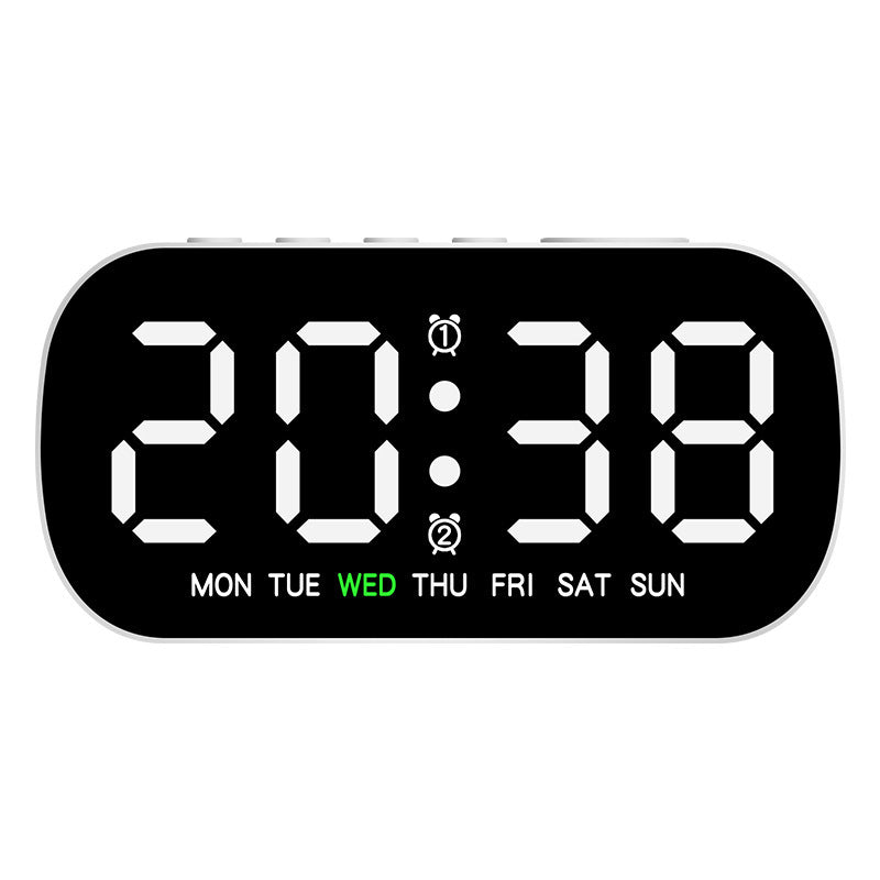 Modern LED Digital Clock with Temperature Display | Dual Alarm, Snooze Function, and 5-Level Brightness